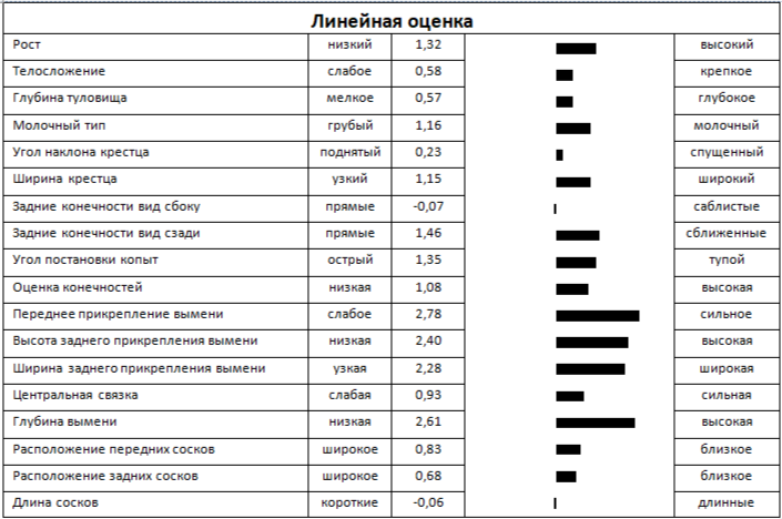 Линейная оценка быка ФАЙР 2381 ET