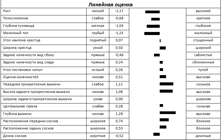 Линейная оценка быка ТИМОН 6667 ET КСГФ-236