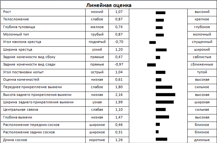Линейная оценка быка ХИТ 4460 ET